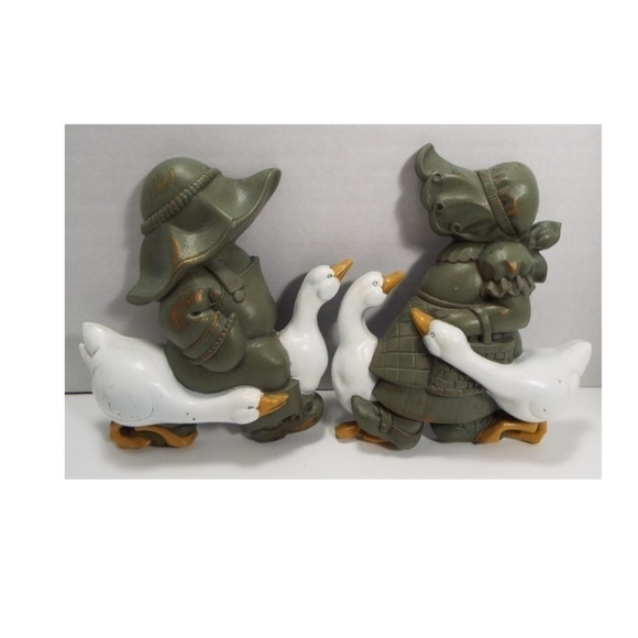 VINTAGE Burwood Geese and Child Wall Art Decor - Picture 2 of 8